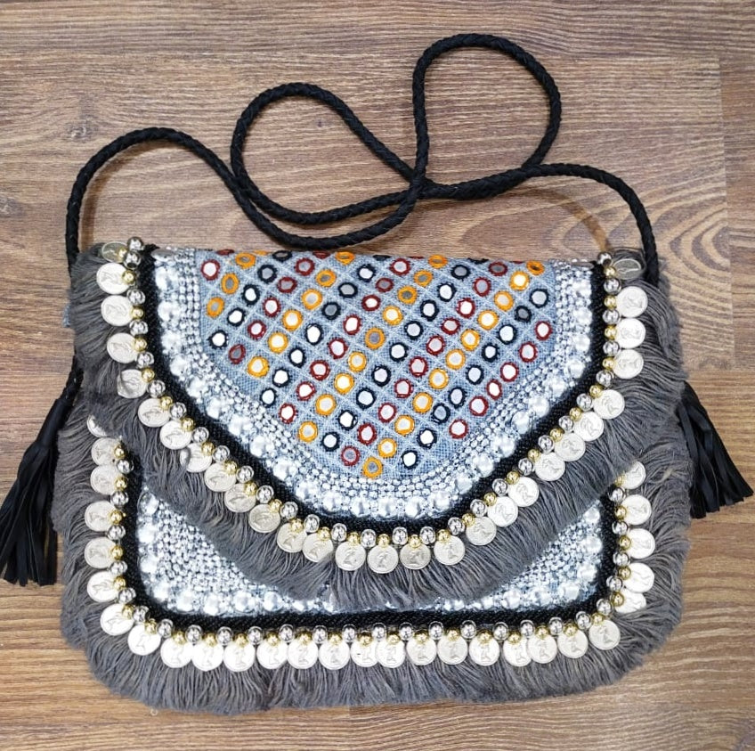 Anavrin Mirror - Grey Jute
