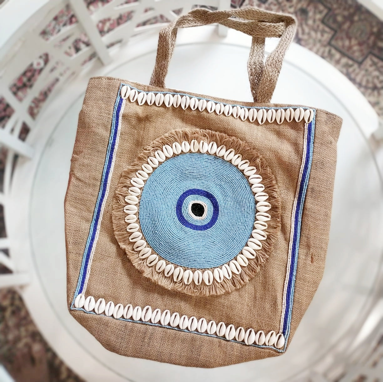 Bohemian Bonita Tote - Evil Eyes