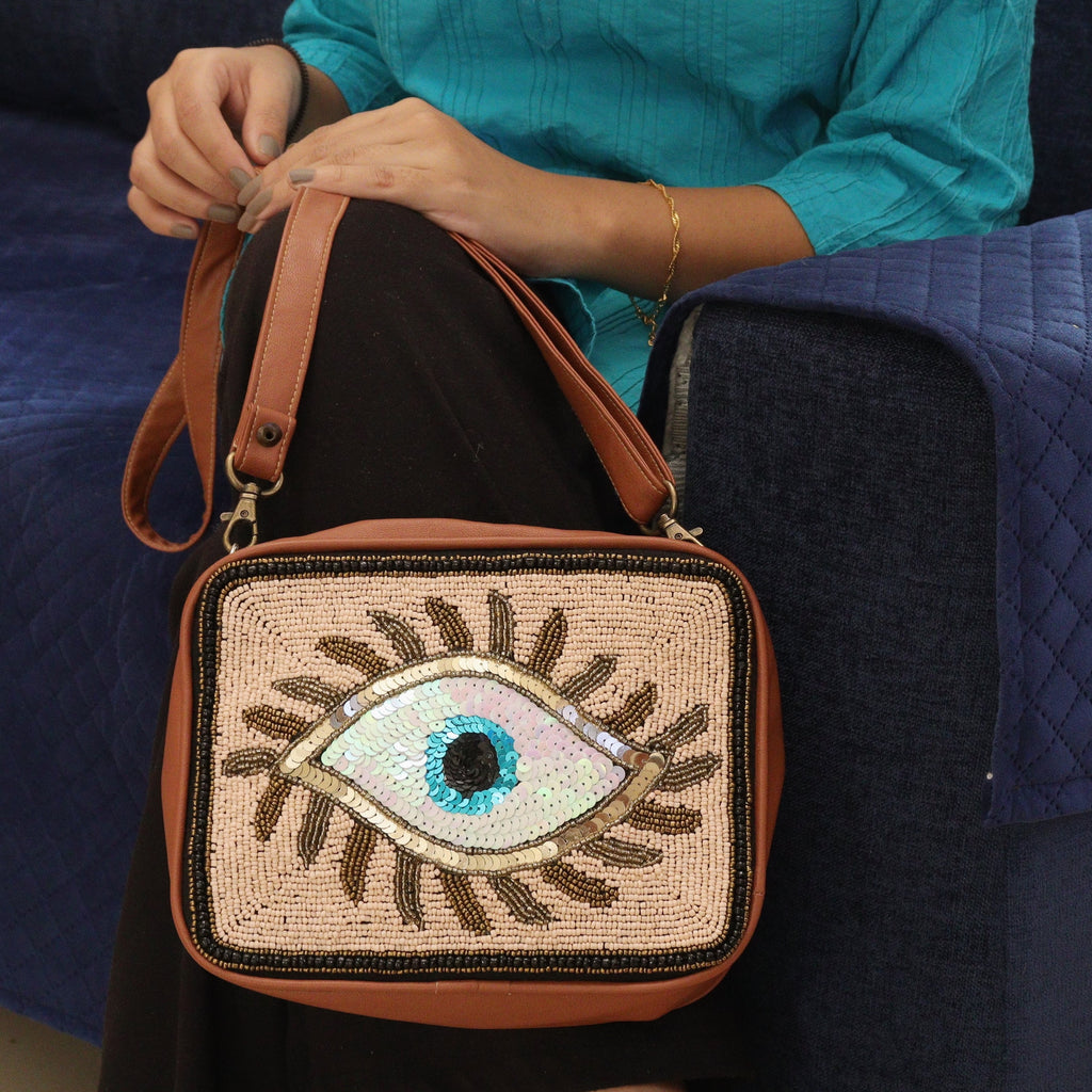 Box Bag Sequined Eye
