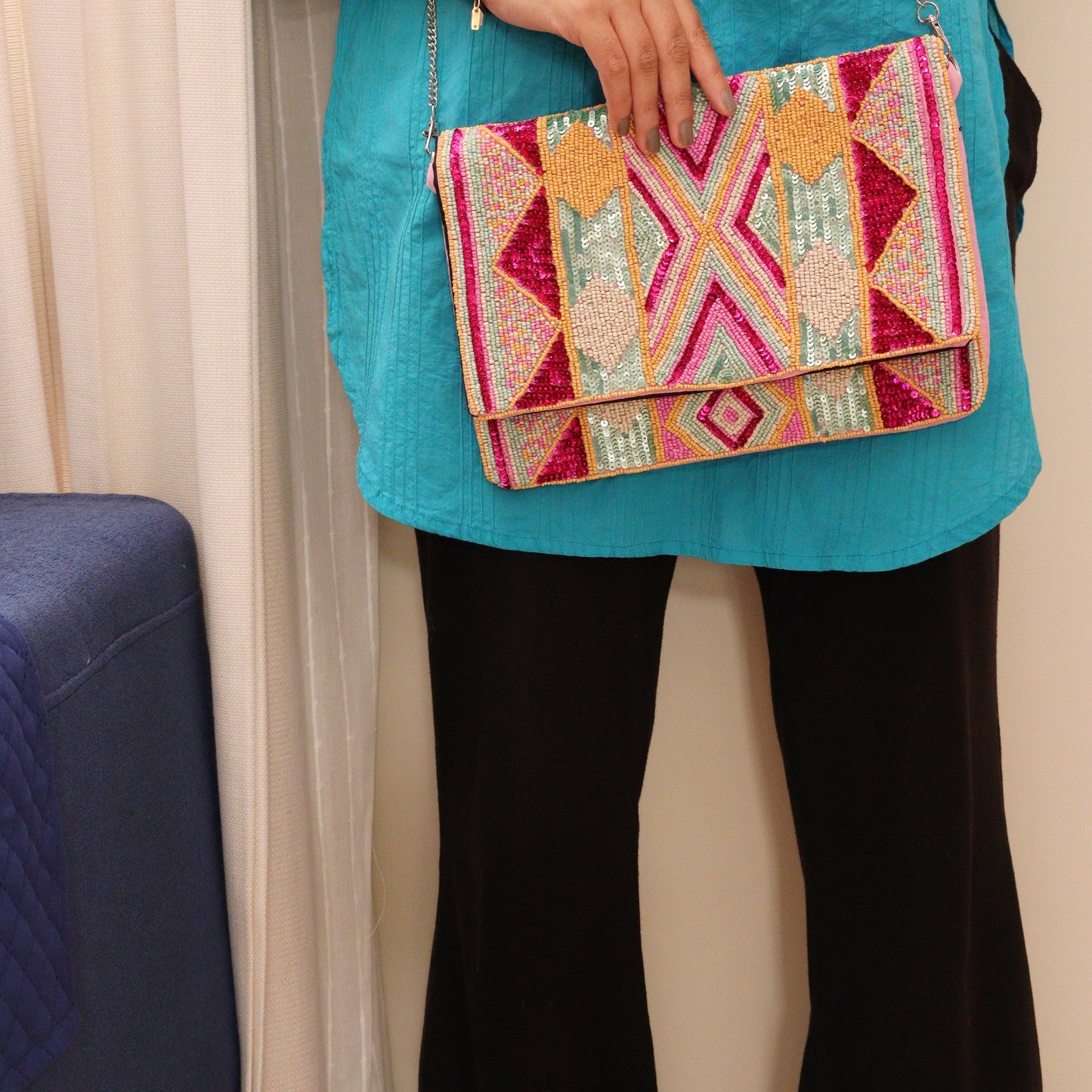 Aubrey Sequined Pink