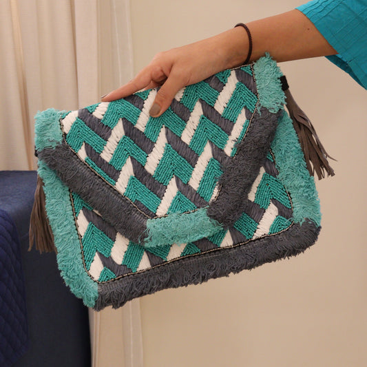 Avery Raffia Turquoise