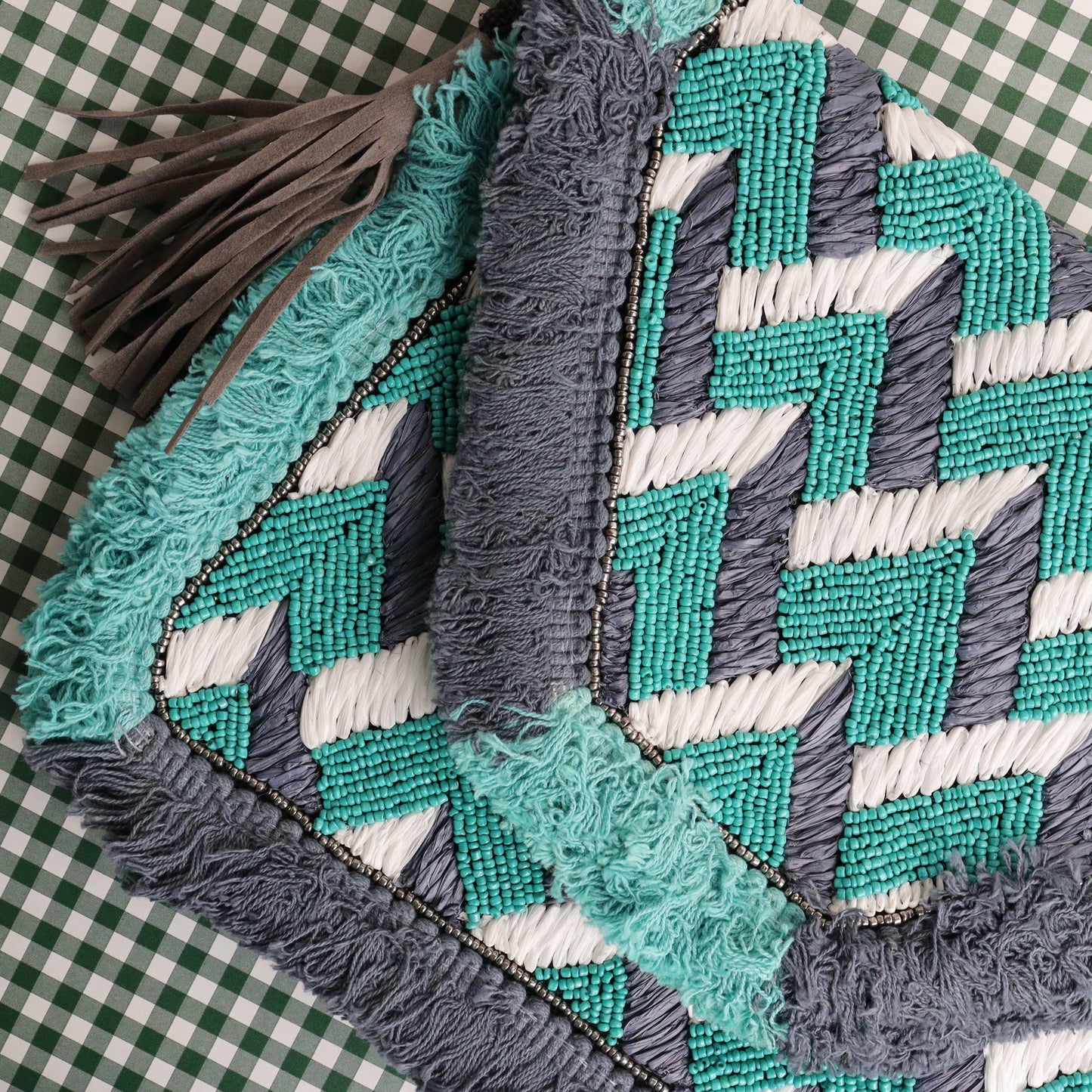 Avery Raffia Turquoise