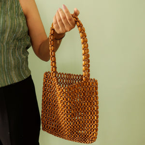 Wooden Pearl Tote Bag