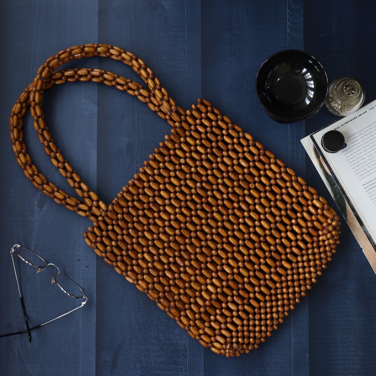 Wooden Pearl Tote Bag