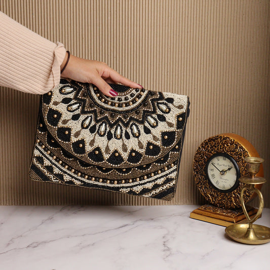 Crystal Maniac Black & White Beaded