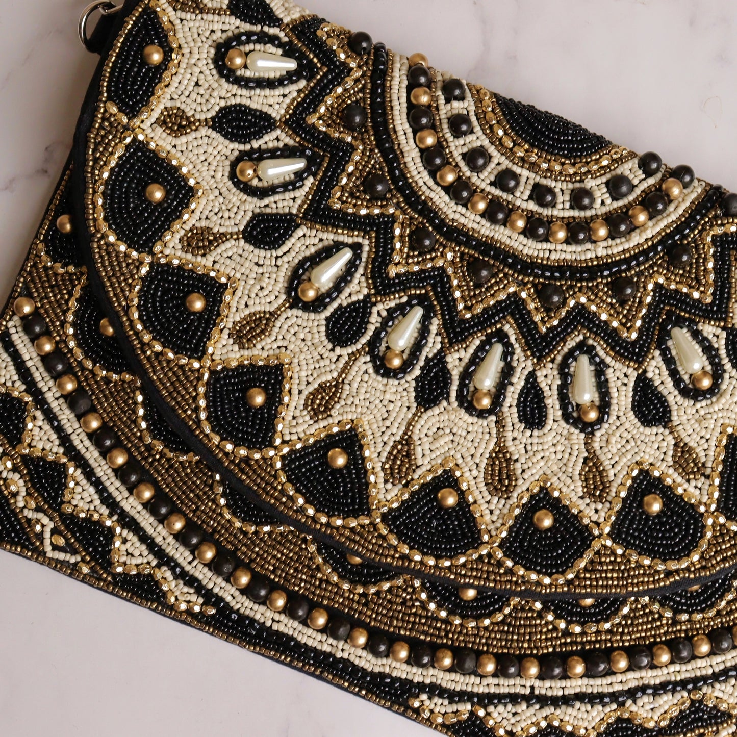 Crystal Maniac Black & White Beaded