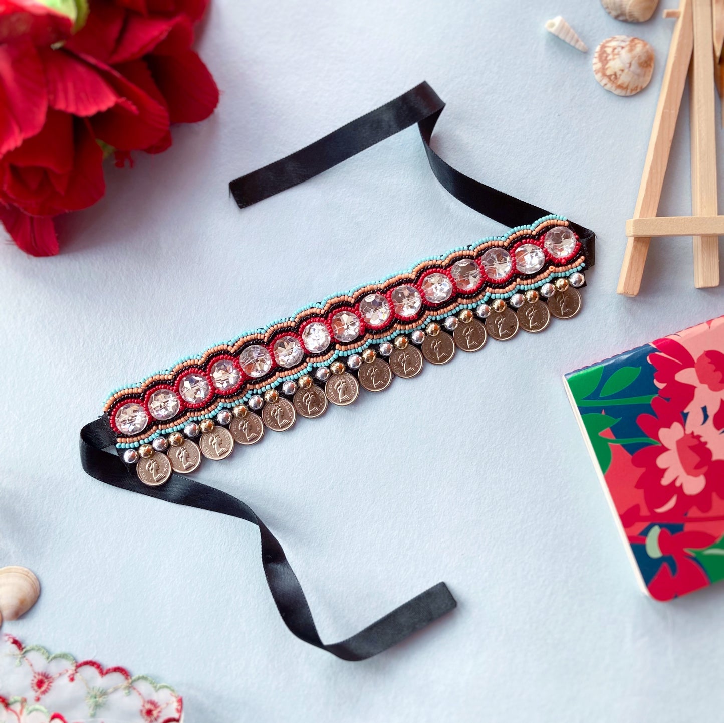 Fake Mirror Coin Choker