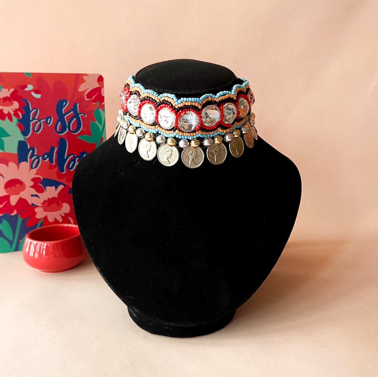 Fake Mirror Coin Choker