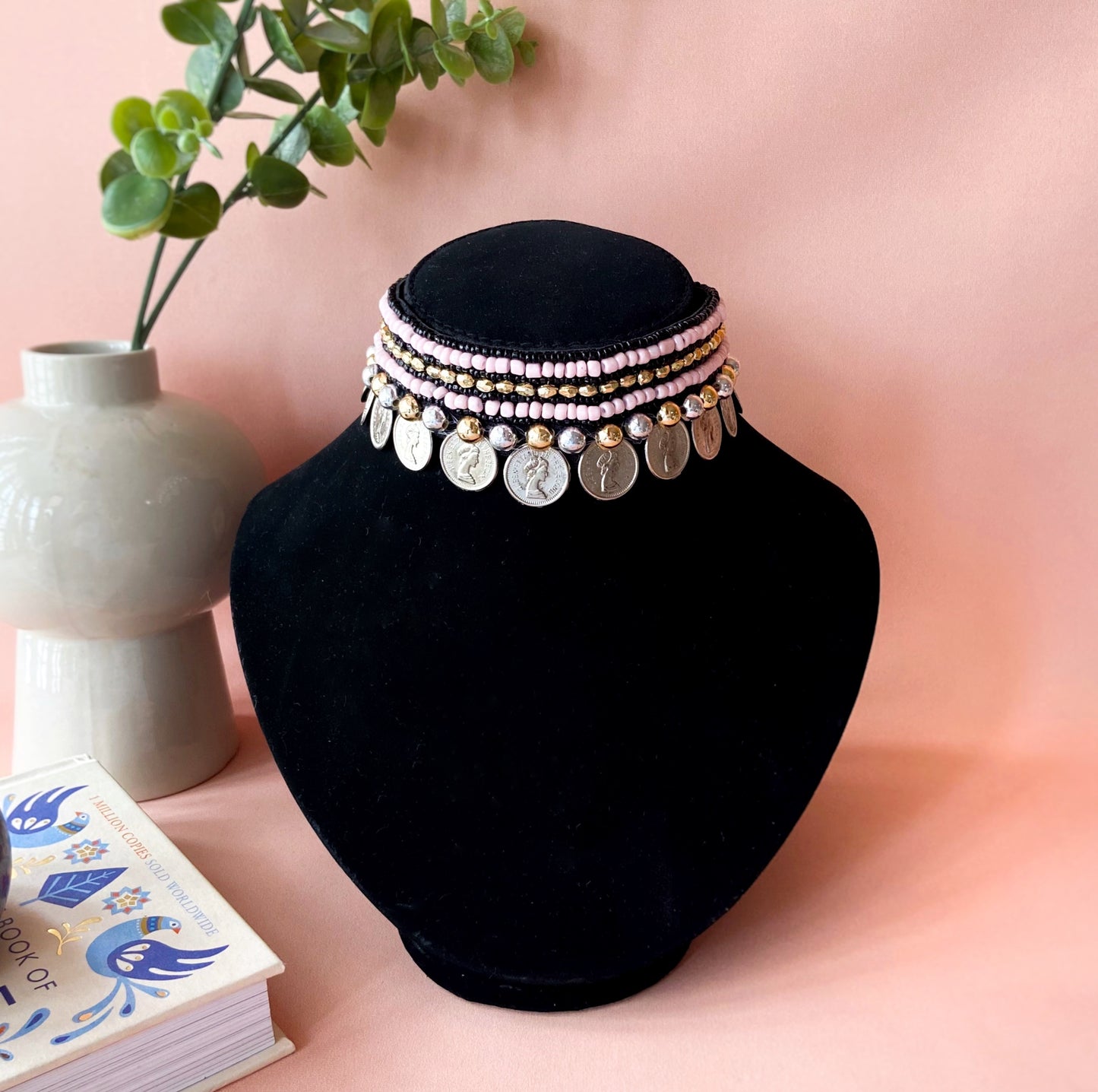 Pink Coin Choker