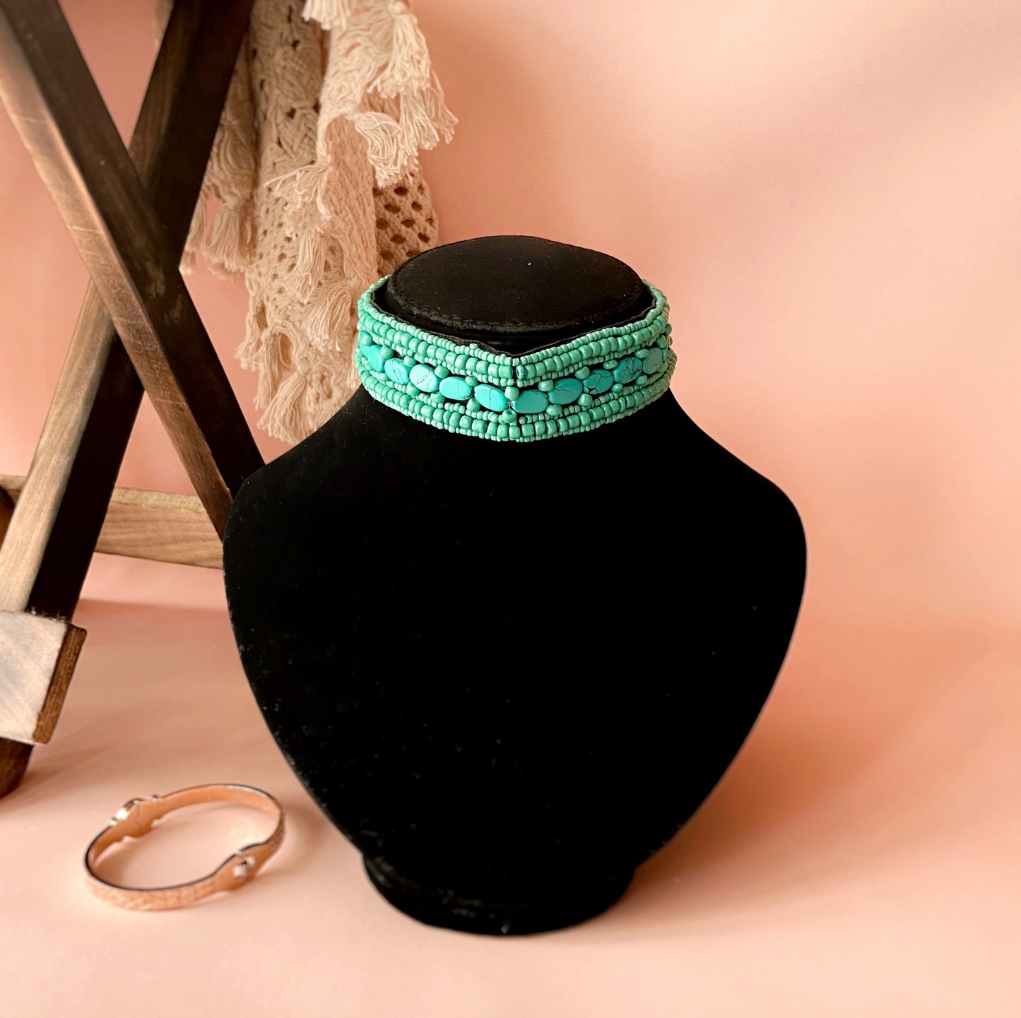 Turquoise Beaded Choker