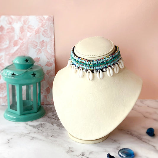 Multi Colored Shell Choker