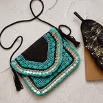 Turquoise Vaso - Glass Beads Bag