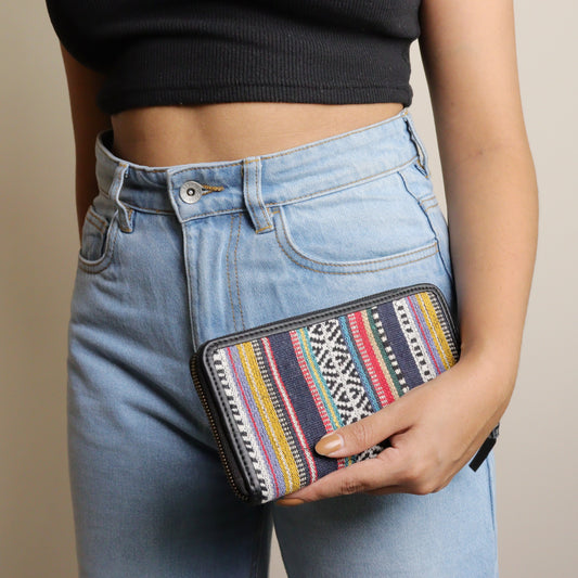 Multicolored Jacquard Wallet