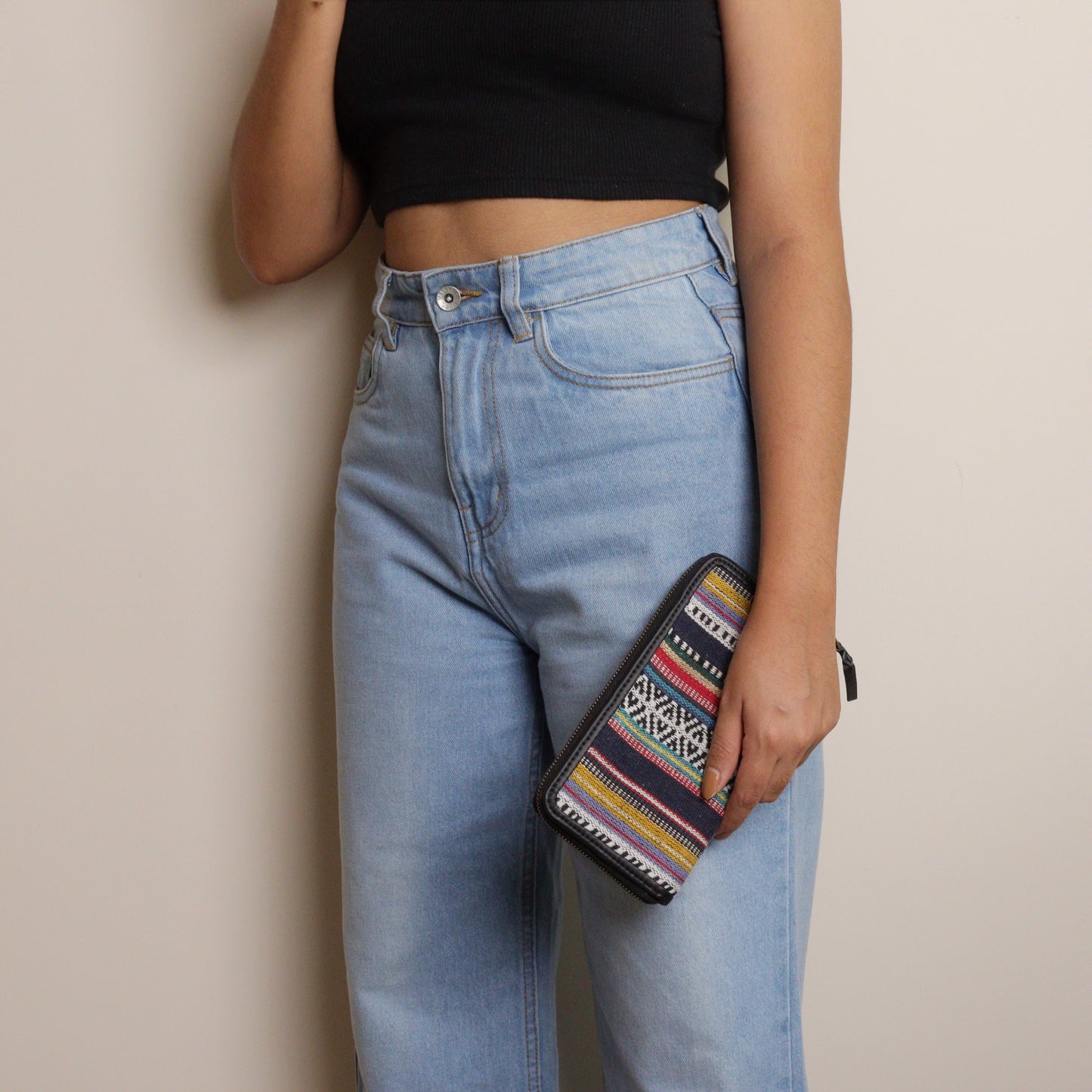 Multicolored Jacquard Wallet
