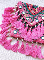 Pink Turquoise Beaded Cali Bag