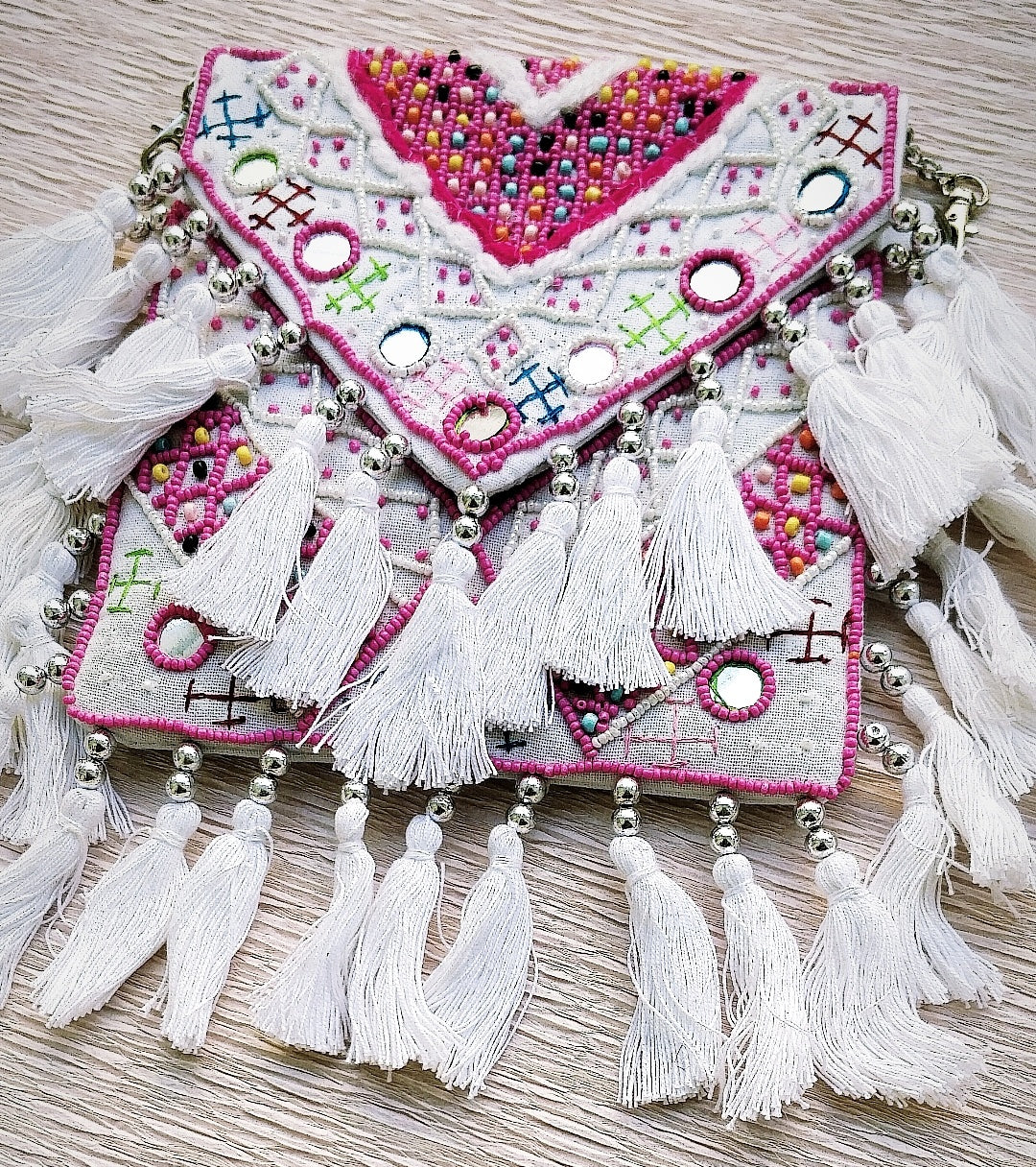 Cali Bag - White Beaded