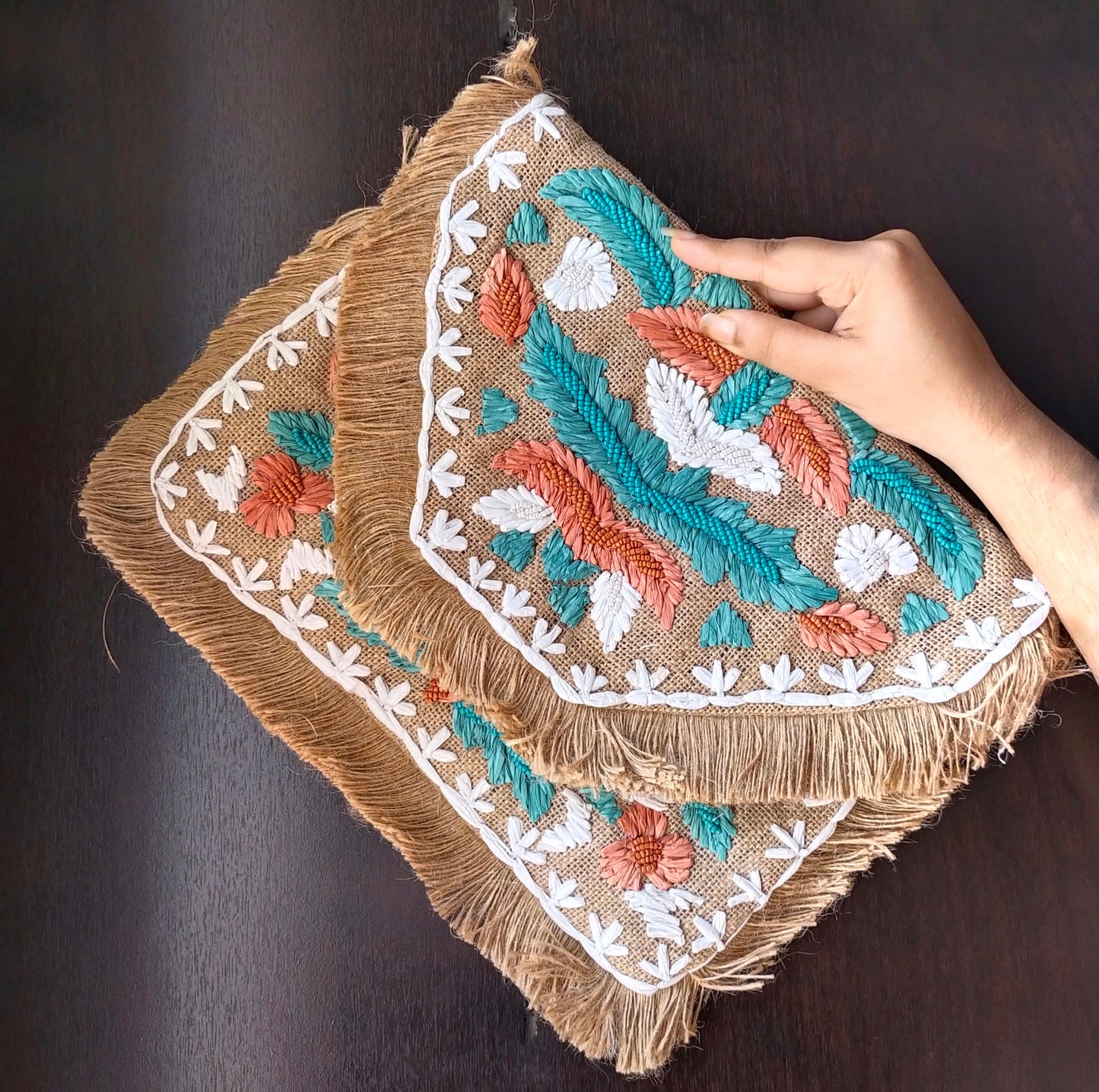Rusty Raffia Jute Bag