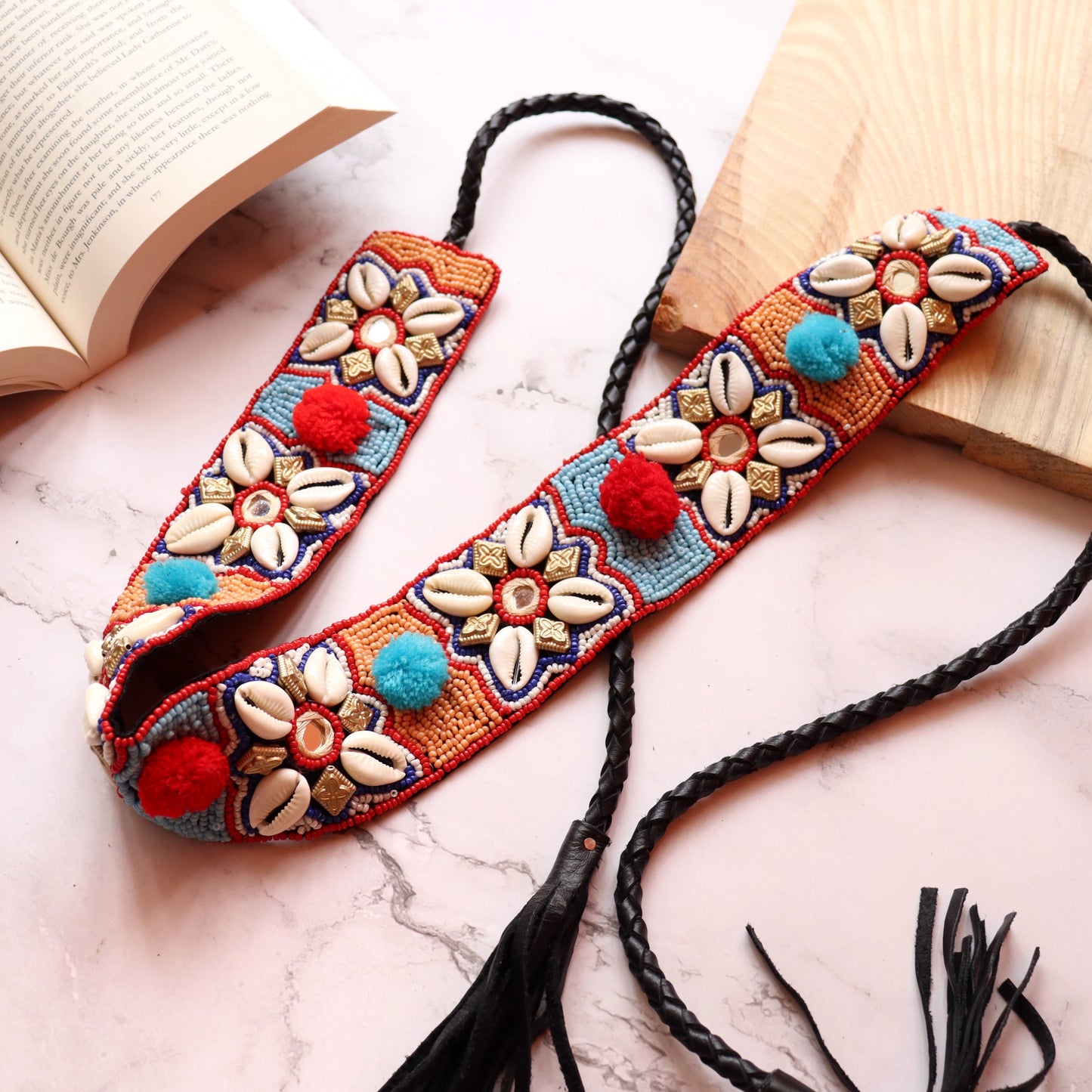 Bohemian Shell Waist Belt - Multi Colored