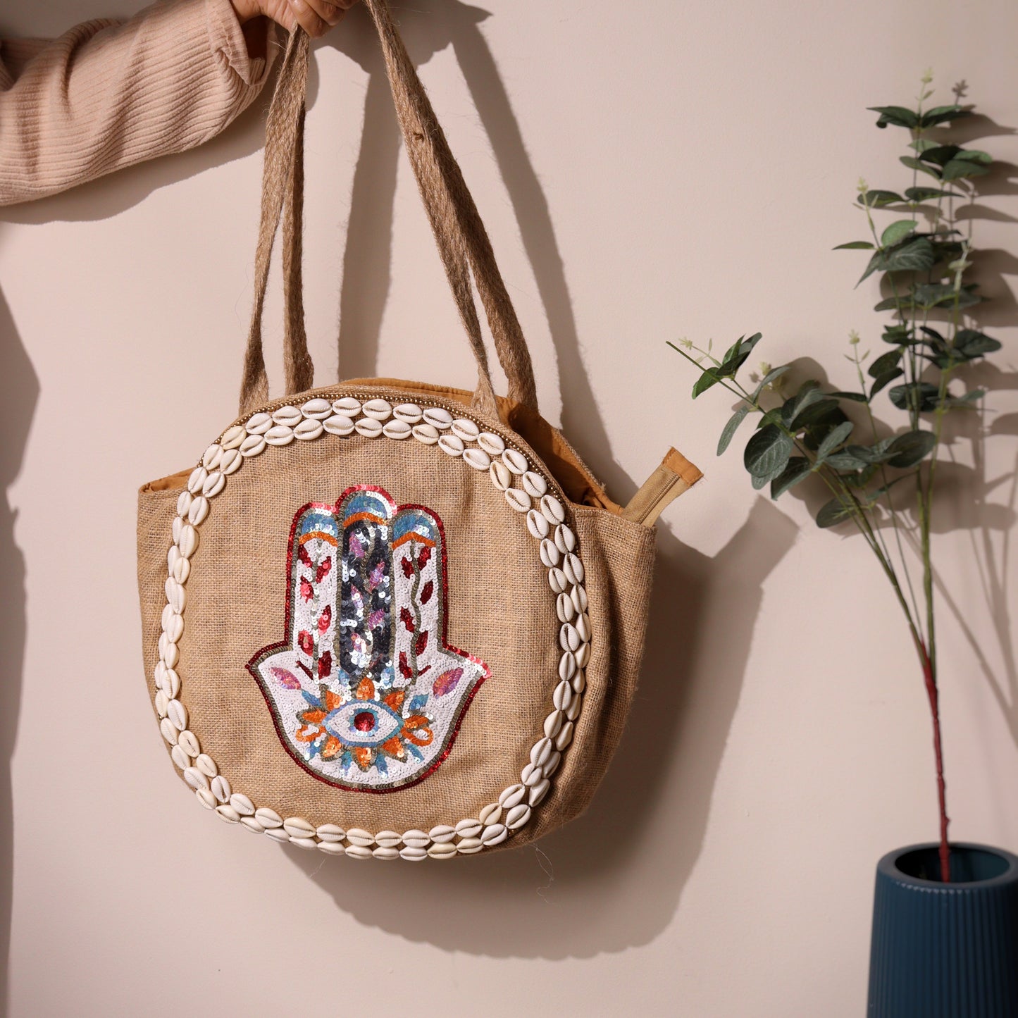 Hamsa Bonita Round - Tote Bag