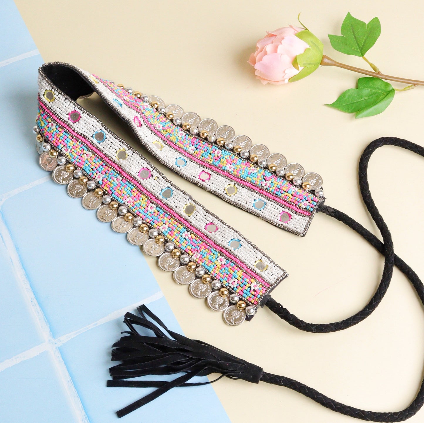 Pink Mystic Coin Waist Belt