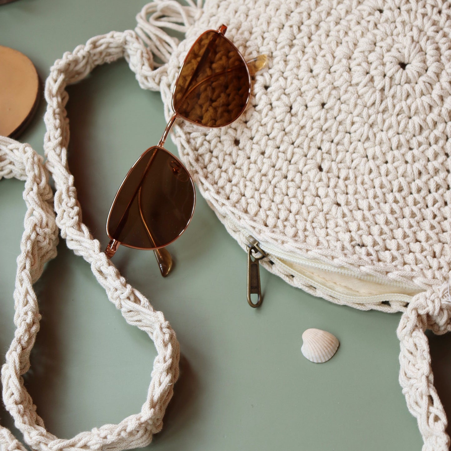 Macrame Off-White Round Sling