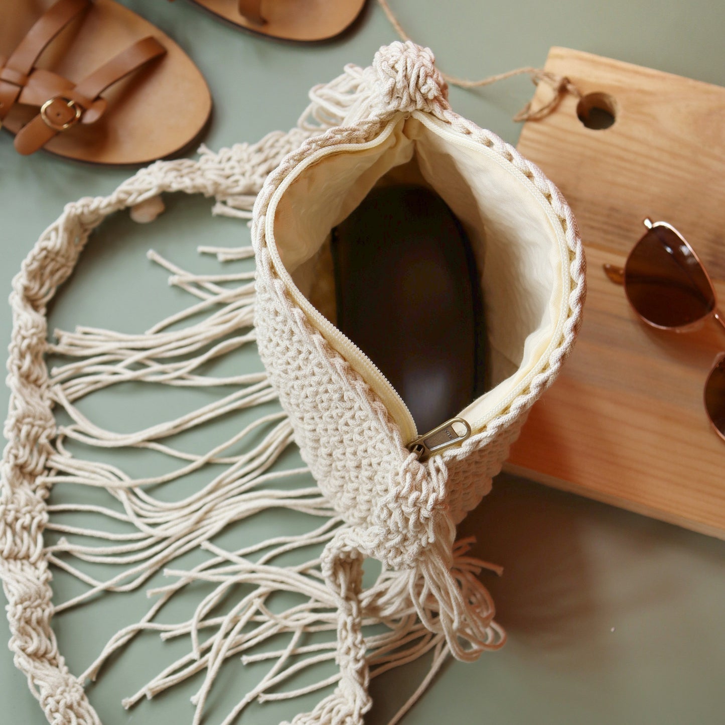 Macrame Off-White Round Sling