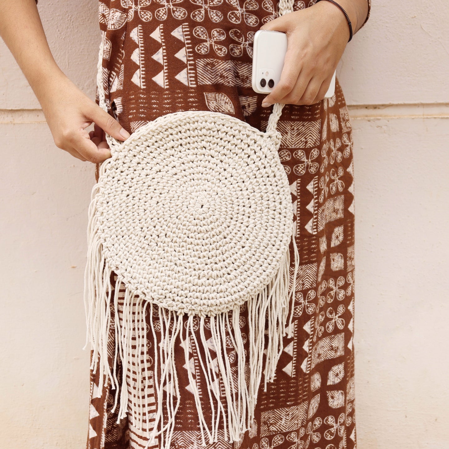 Macrame Off-White Round Sling