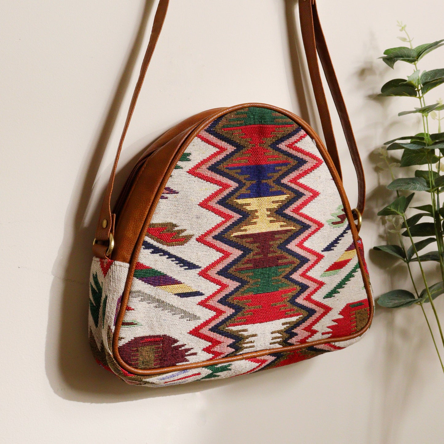 Red & Black Moroccon Satchel