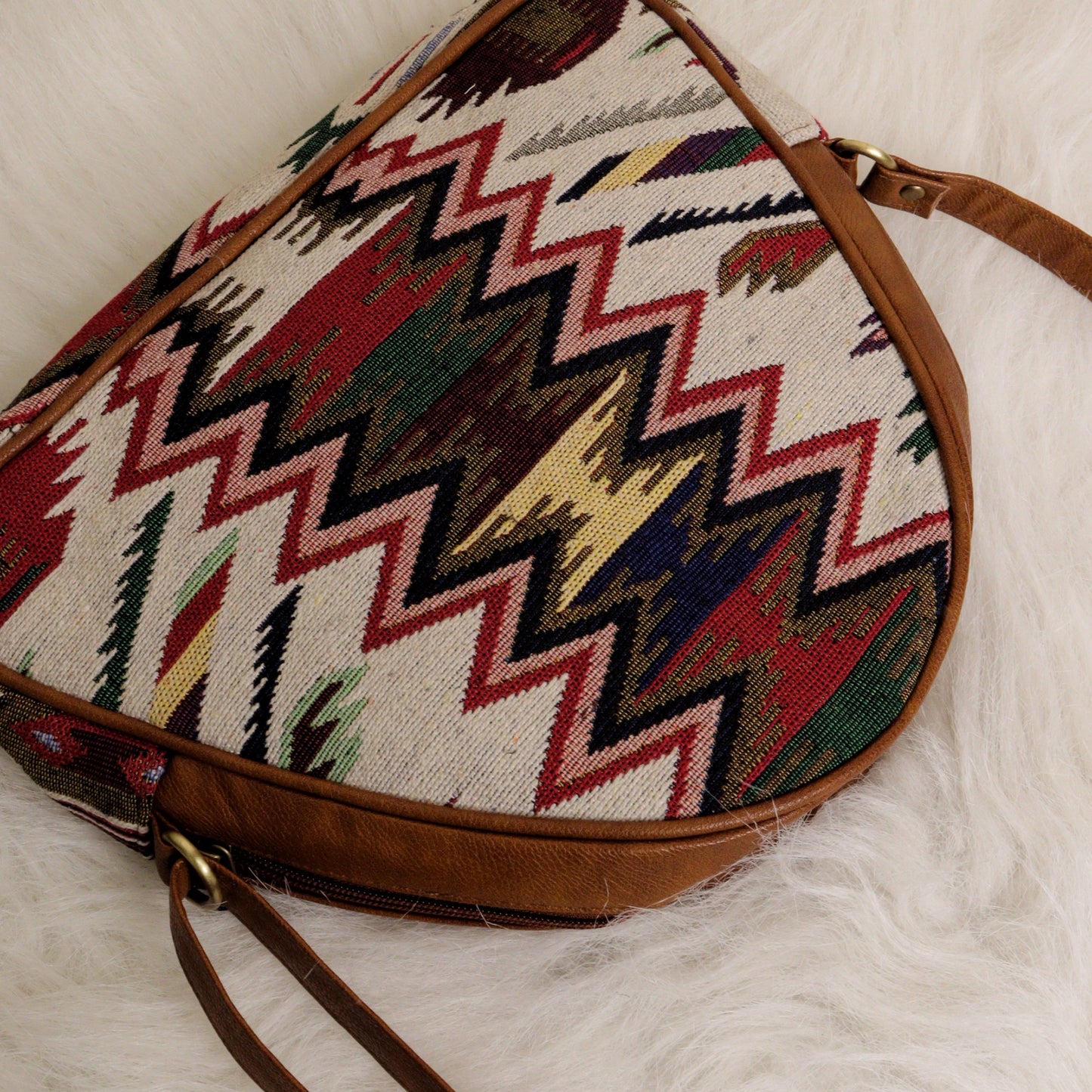 Red & Black Moroccon Satchel