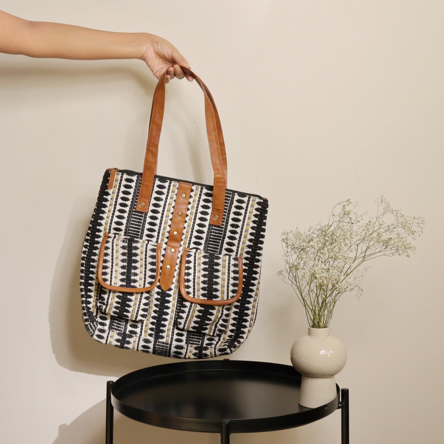 Black & White Sea Breeze Tote