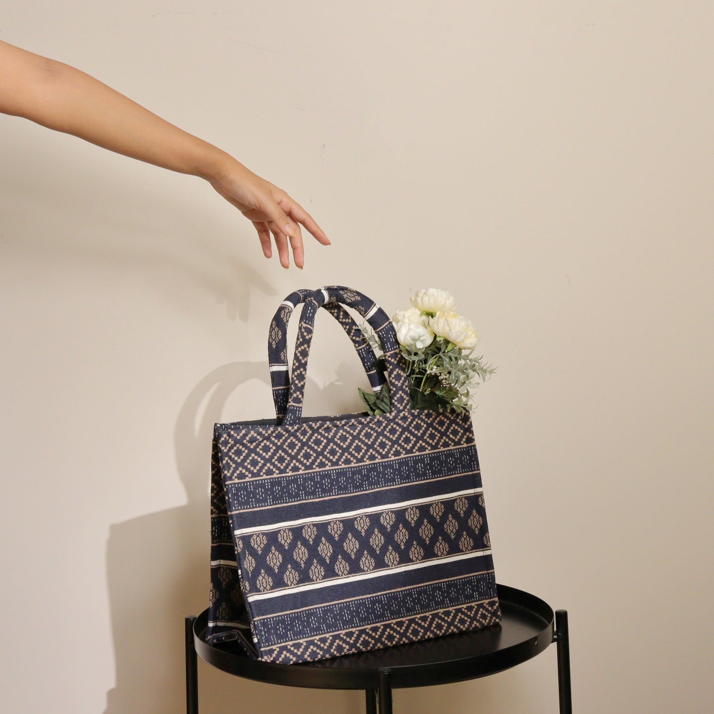 Tapestry Tote Box Bag