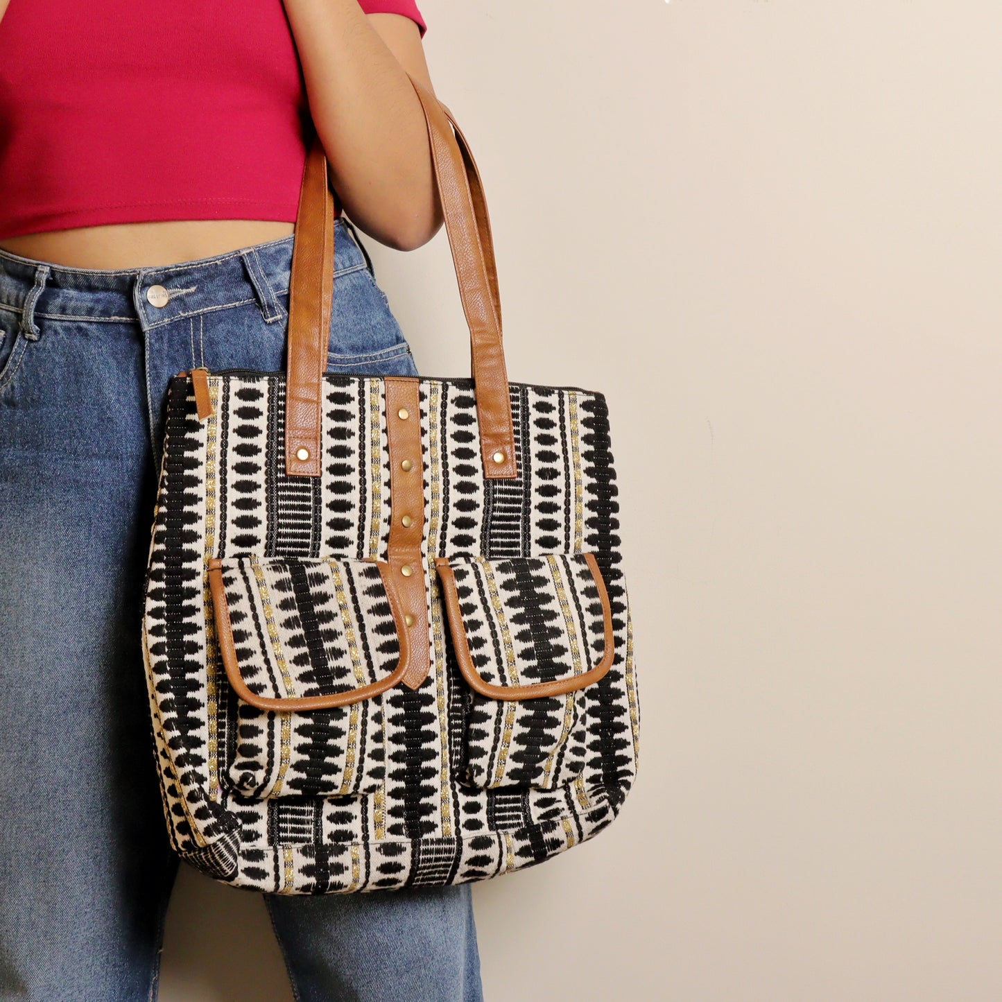 Black & White Sea Breeze Tote
