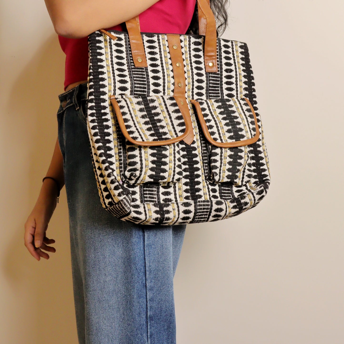 Black & White Sea Breeze Tote