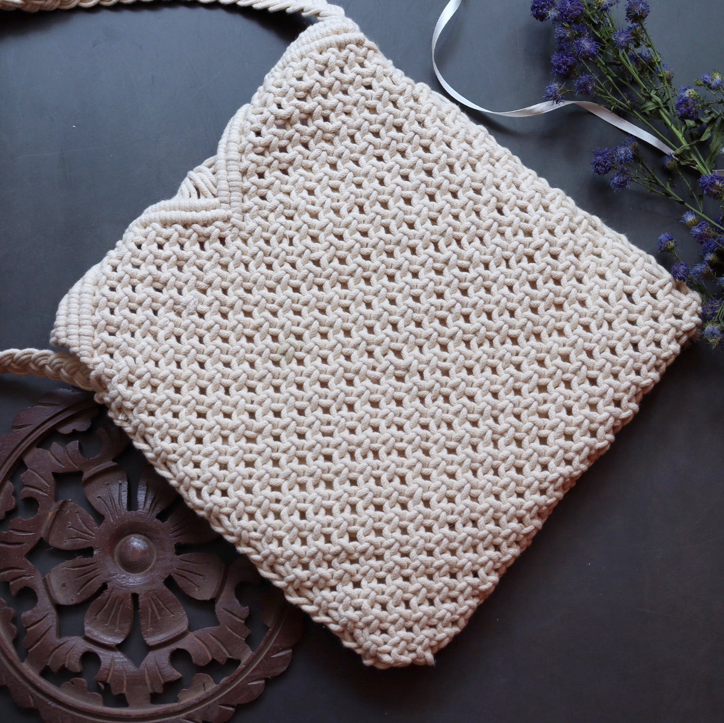Macrame Off-White Sling - Medium