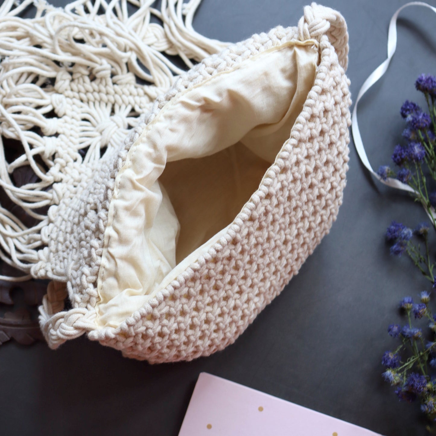 Macrame Off-White Sling - Medium