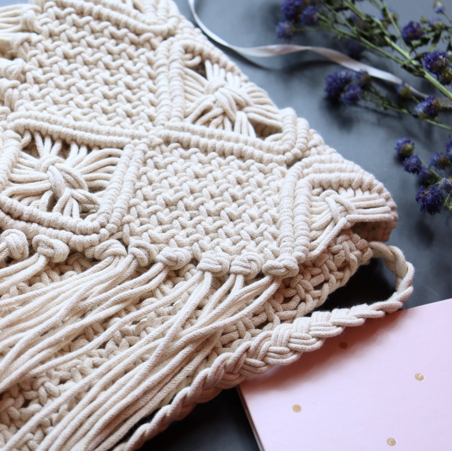 Macrame Off-White Sling - Medium
