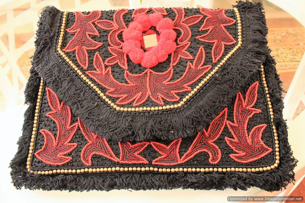 Ranikhet Red Fire Clutch Boho Bag