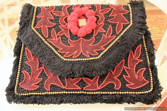 Ranikhet Red Fire Clutch Boho Bag