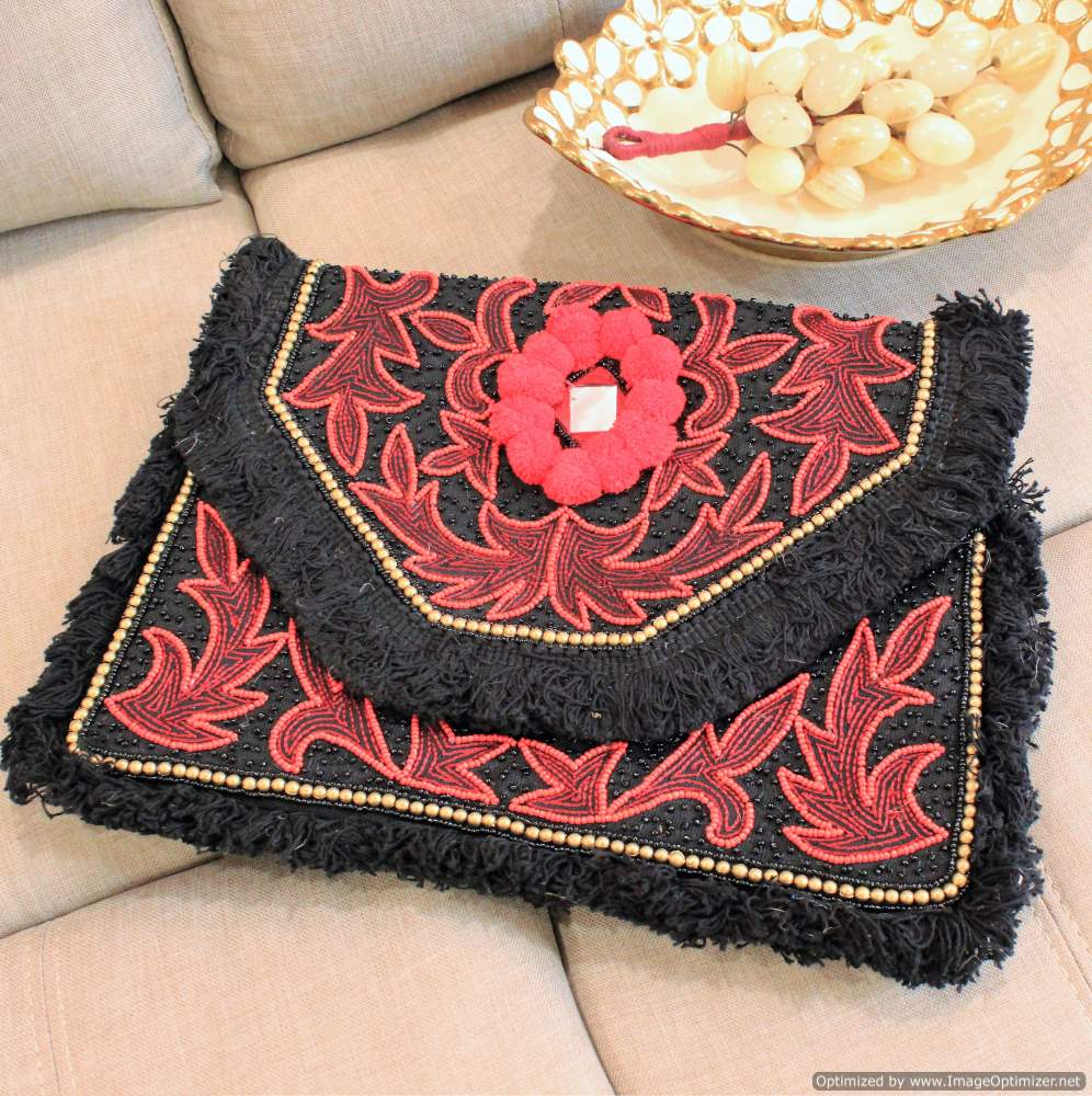 Ranikhet Red Fire Clutch Boho Bag