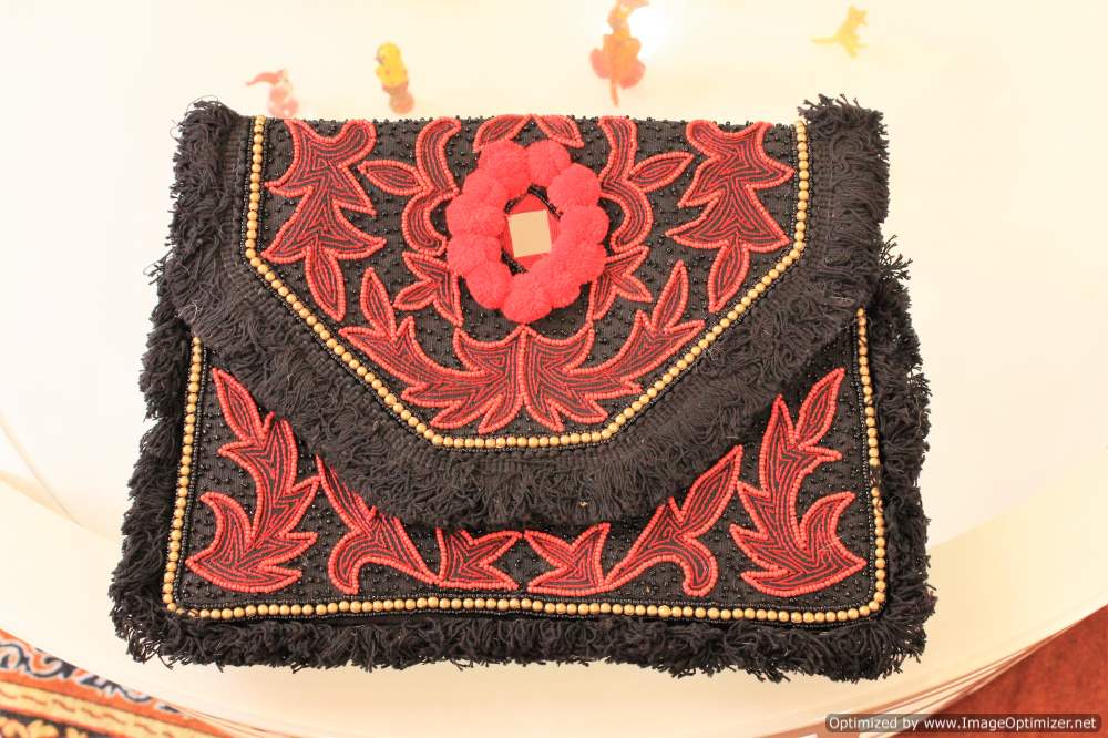 Ranikhet Red Fire Clutch Boho Bag