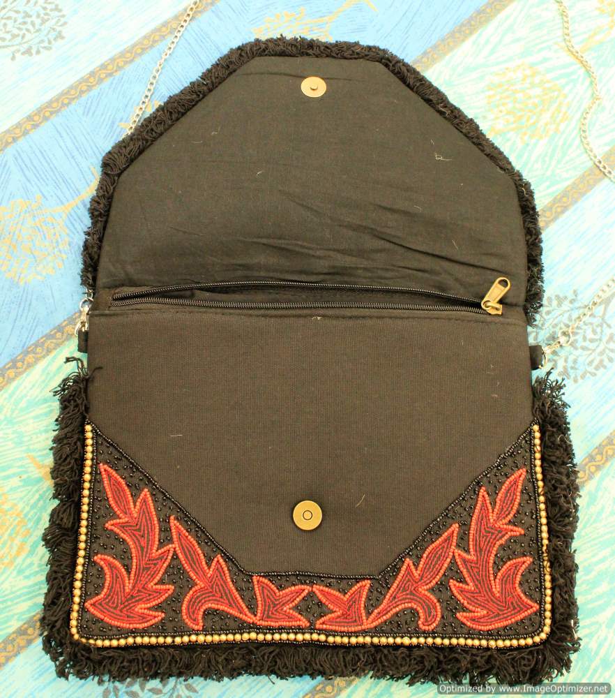 Ranikhet Red Fire Clutch Boho Bag