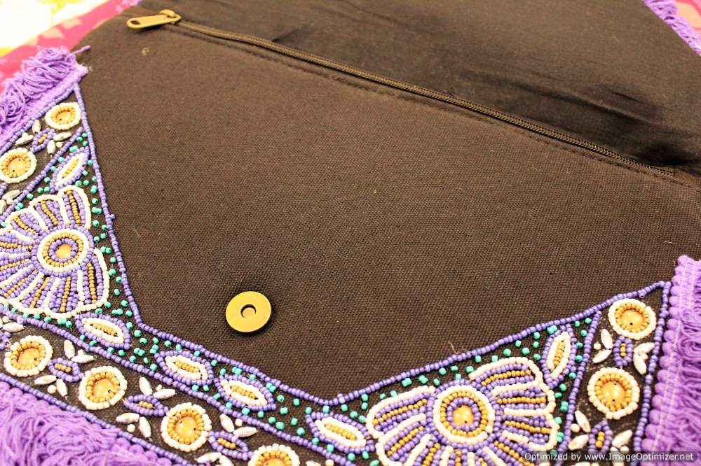 Kochi Purple Clutch Boho Bag