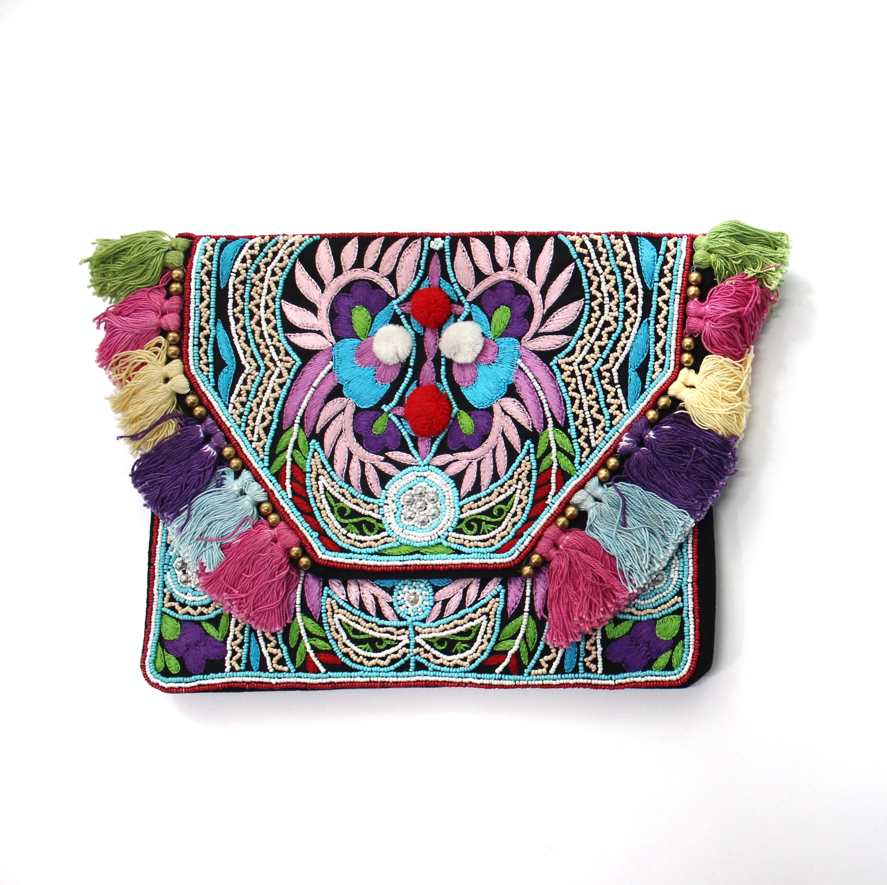 Phuket Multicolored Bohemian Clutch Boho Bag