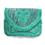 Leon Green Bohemian Clutch Boho Bag