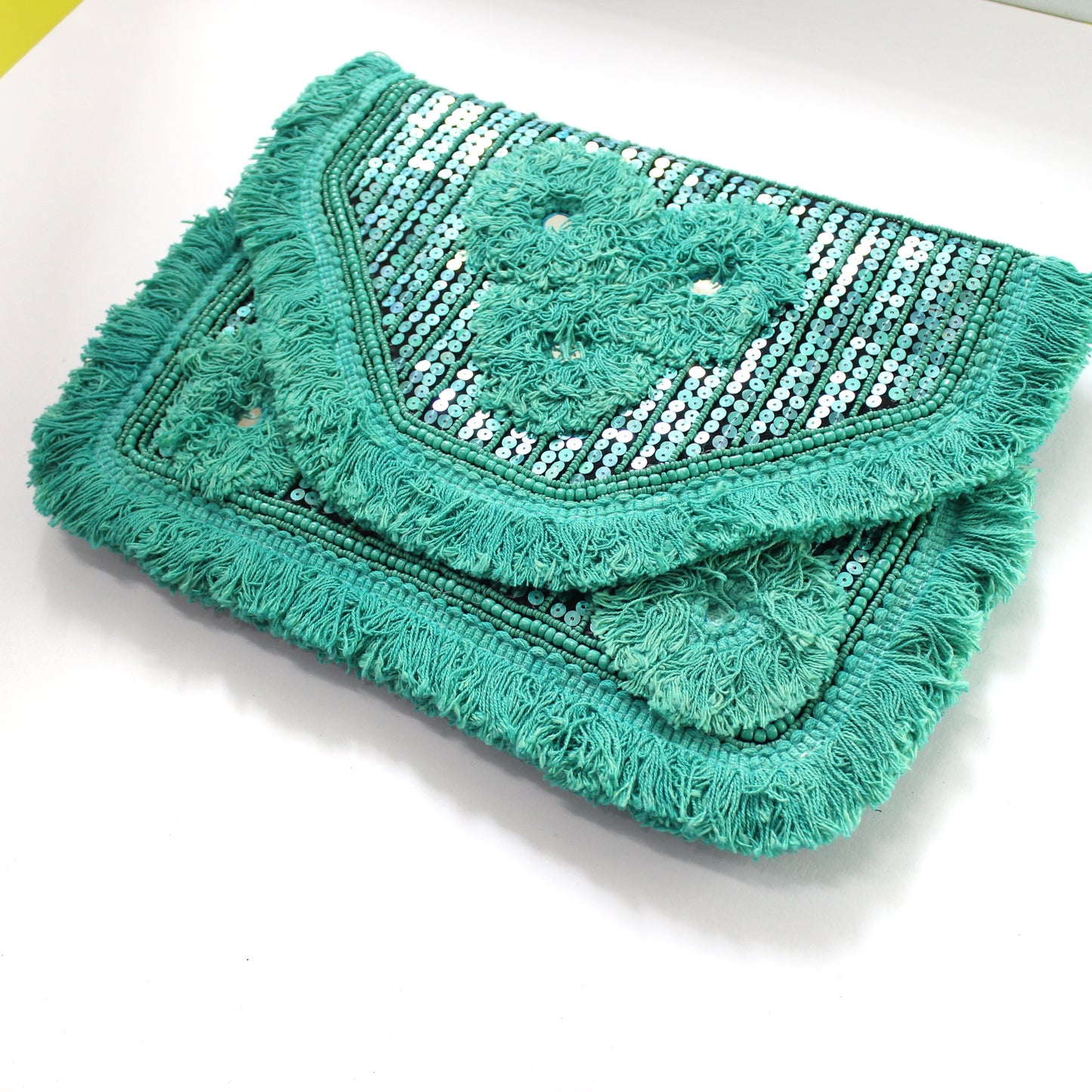 Leon Green Bohemian Clutch Boho Bag