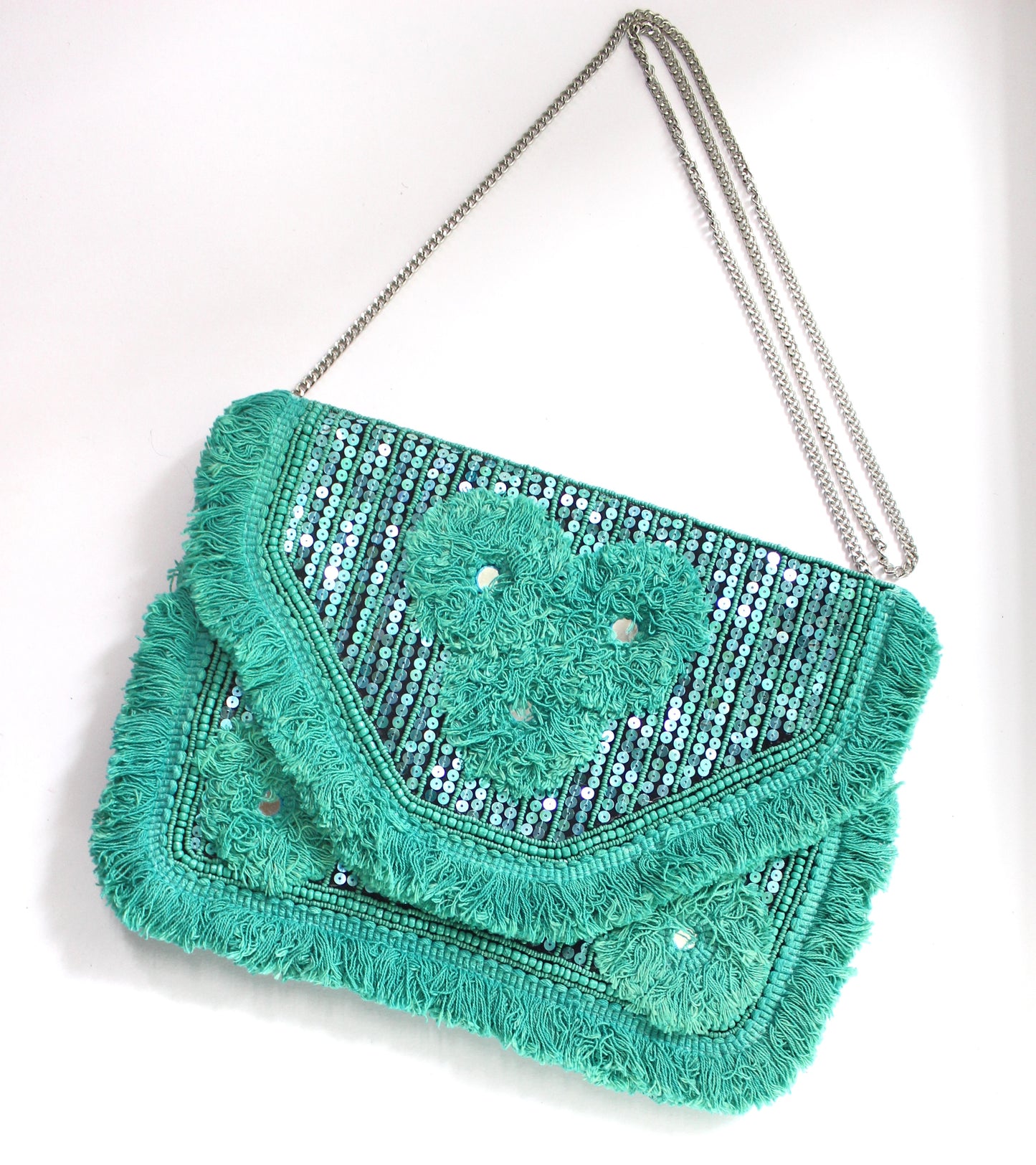 Leon Green Bohemian Clutch Boho Bag