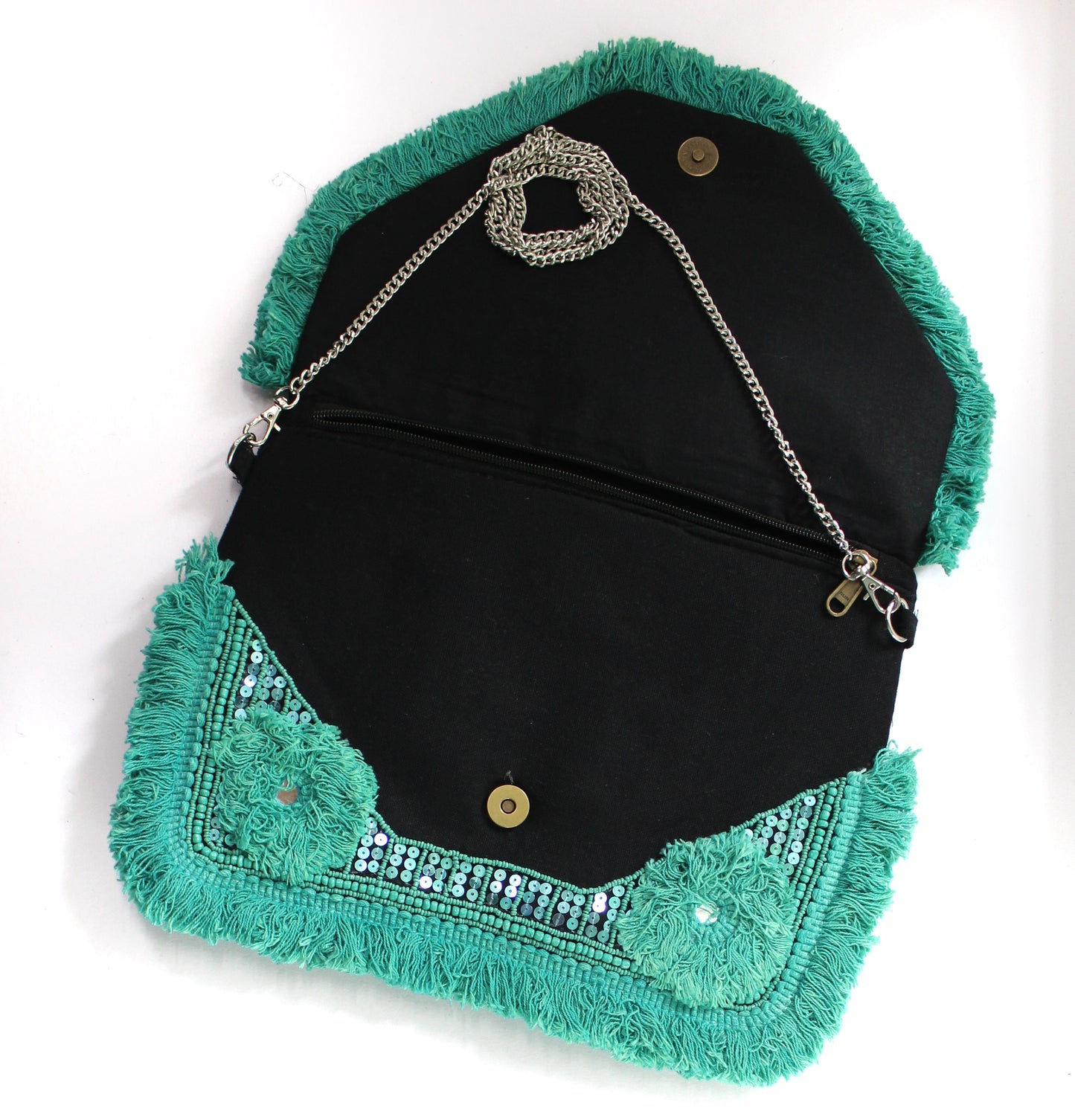 Leon Green Bohemian Clutch Boho Bag