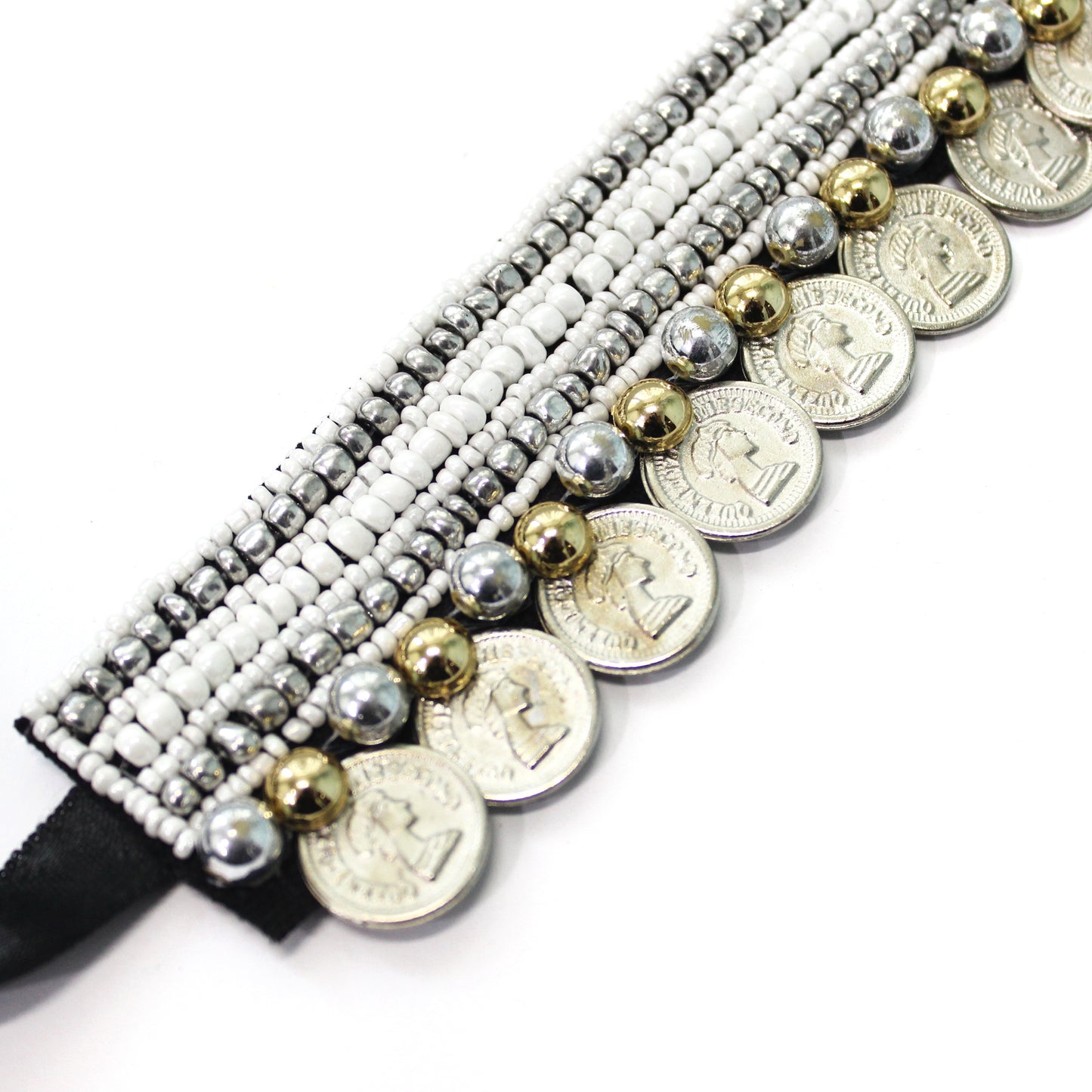 White Coin Choker
