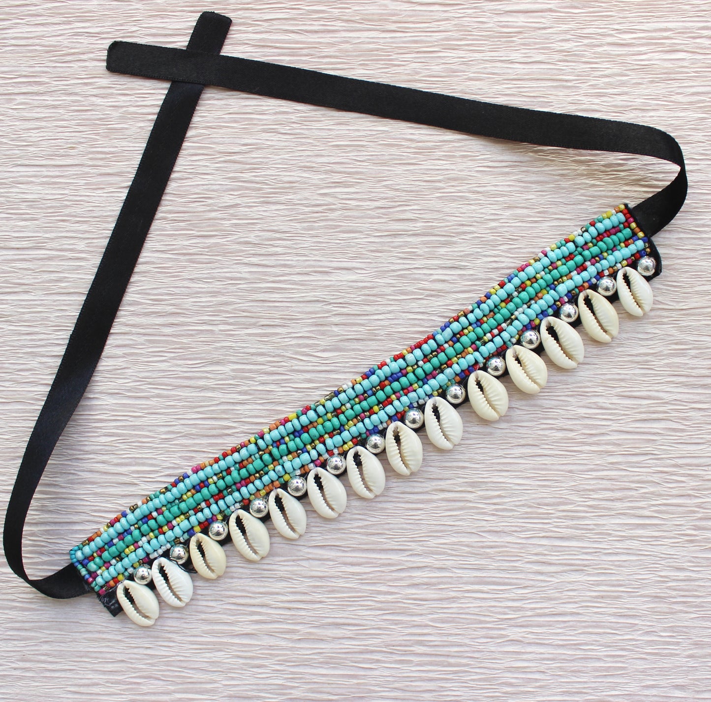 Multi Colored Shell Choker