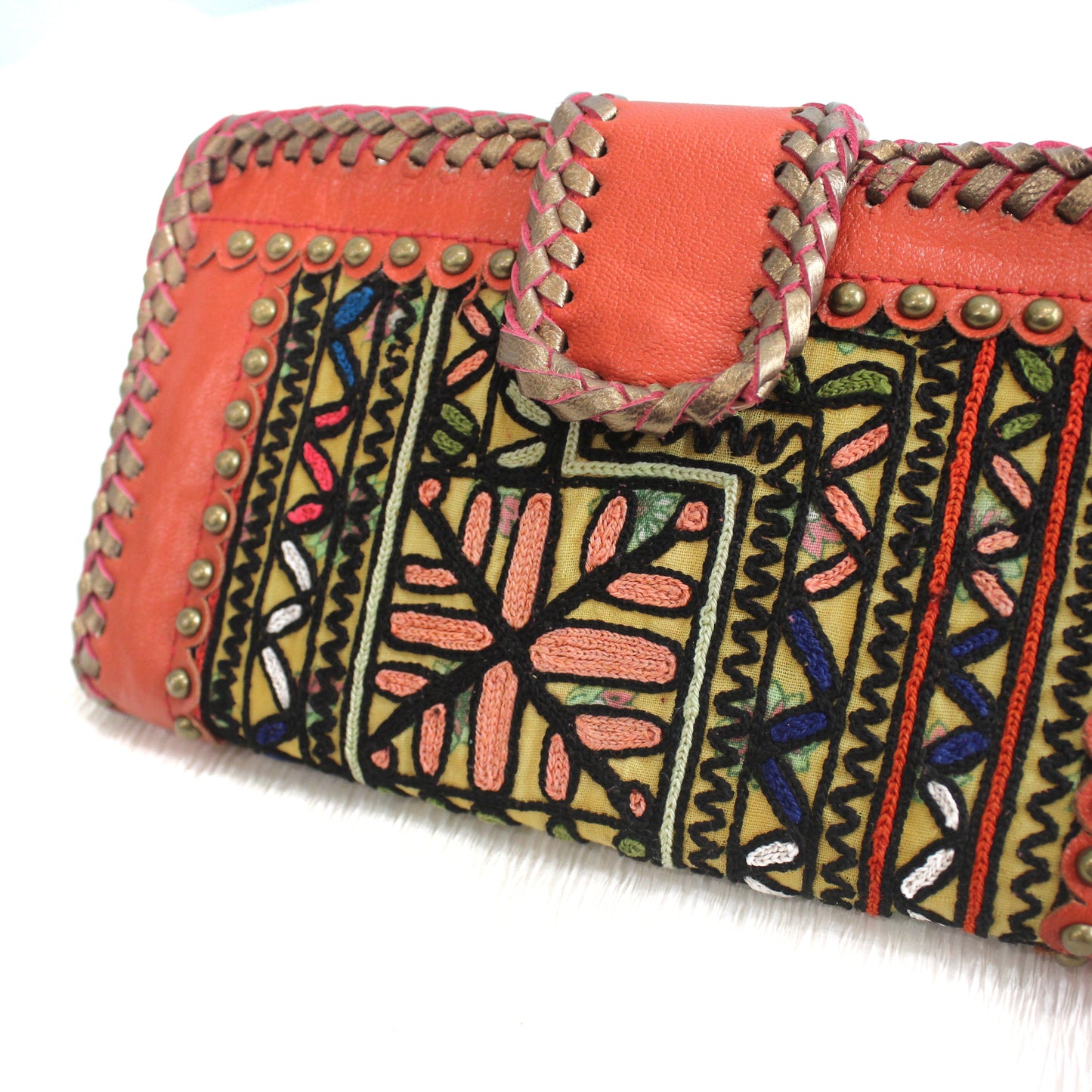 Premium Leather Banjara Wallet - Burnt Orange